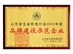 品牌建設(shè)示范企業(yè)